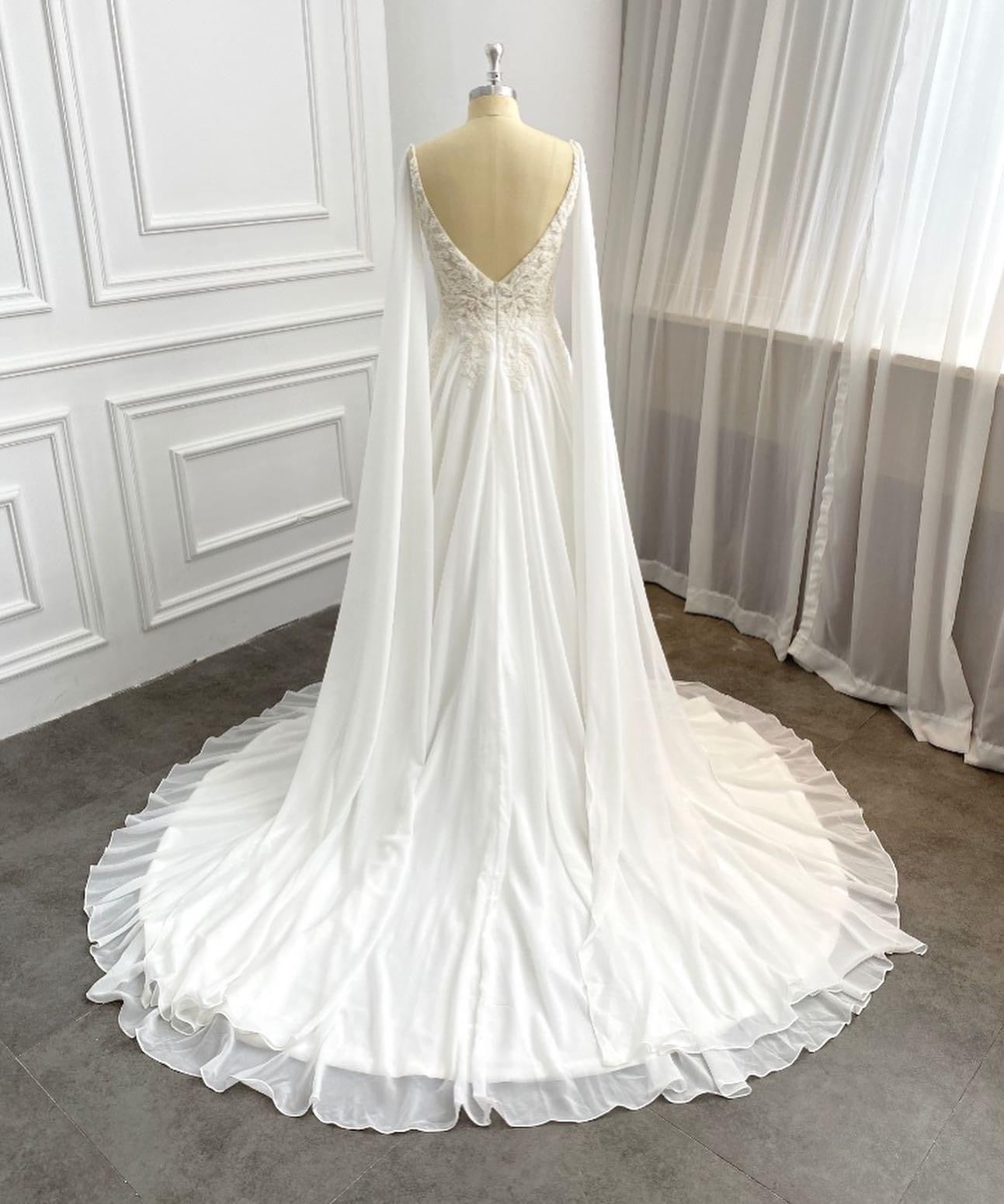 Long Train Wedding Dress