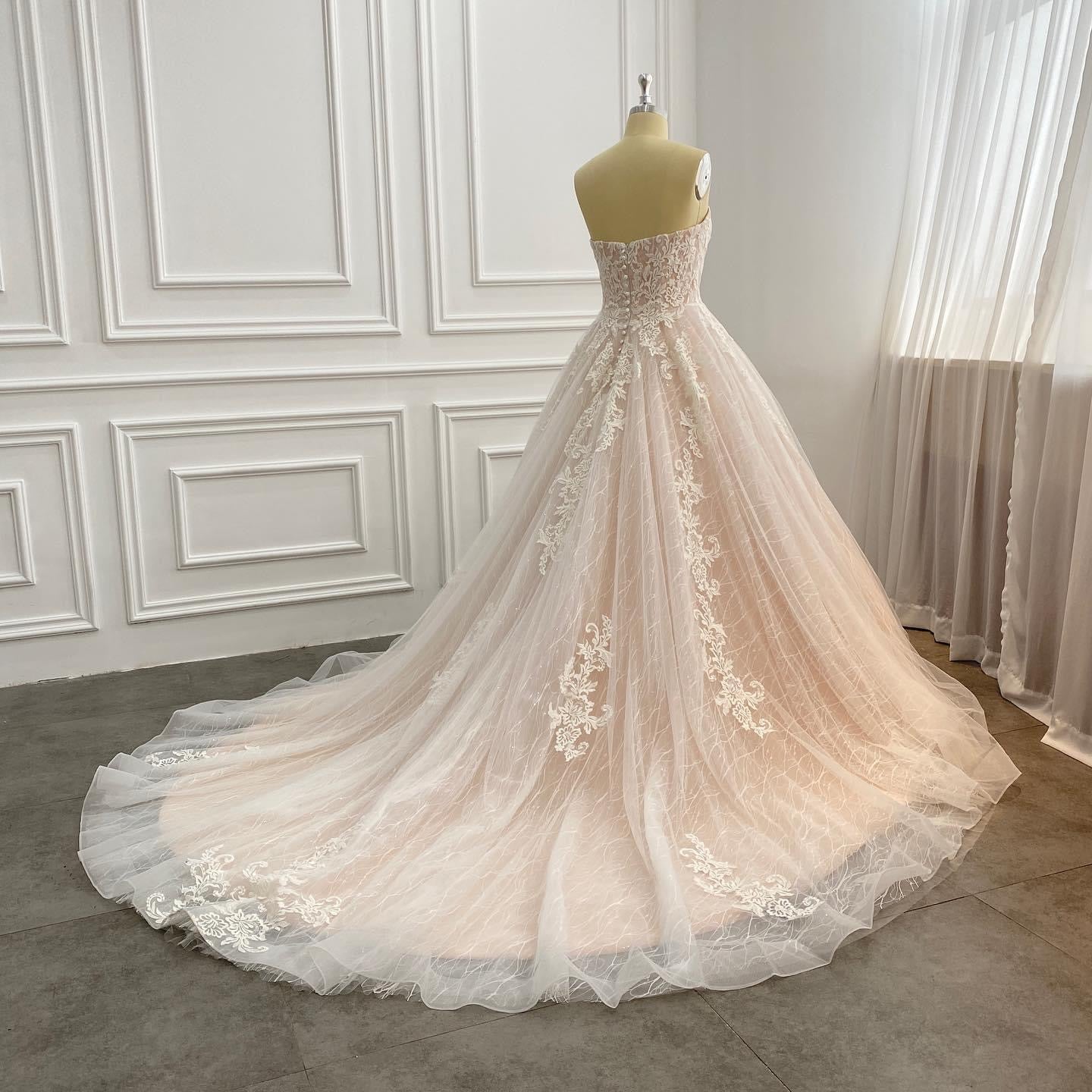 Rose Color Wedding Dress