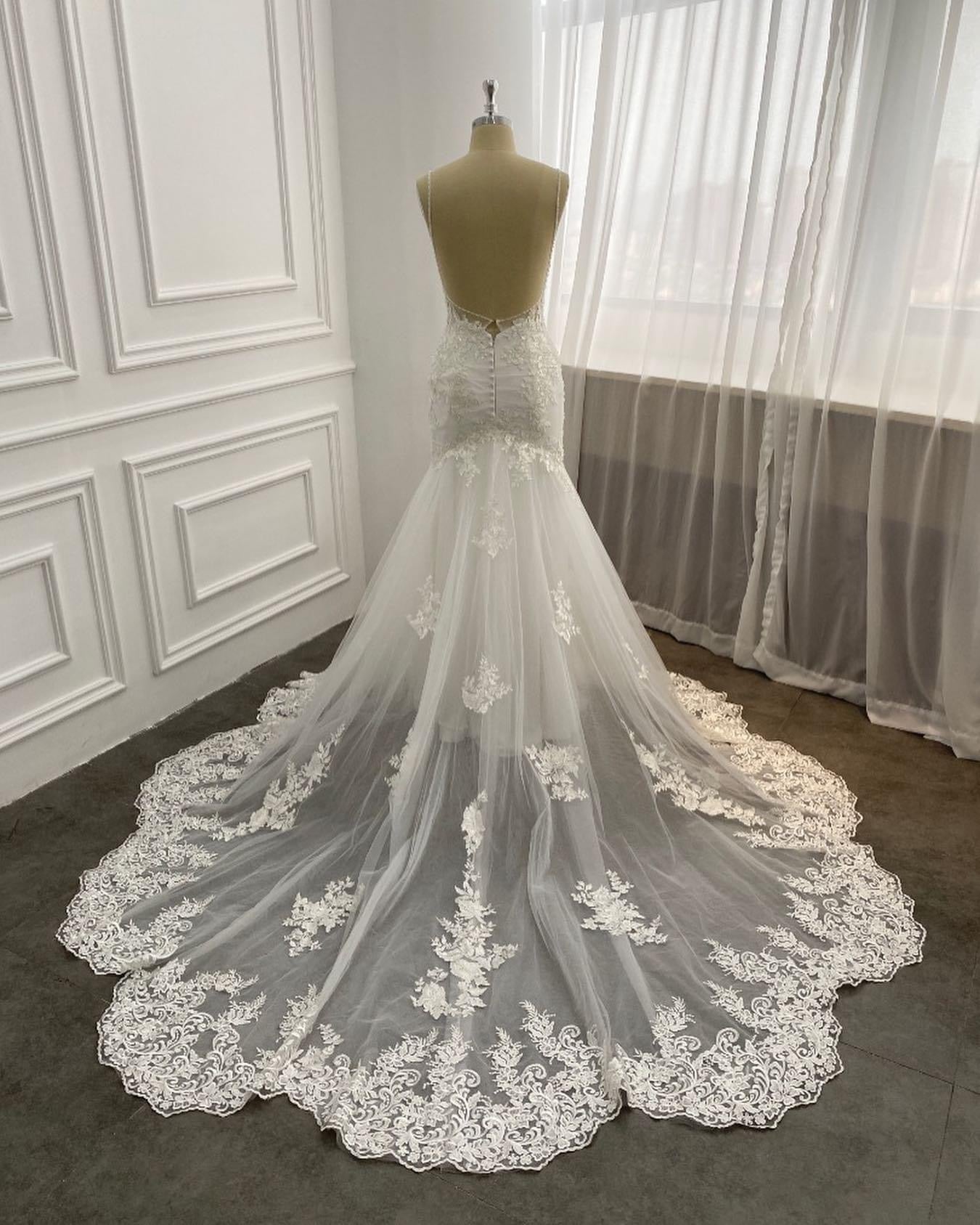 Long Train Wedding Dress