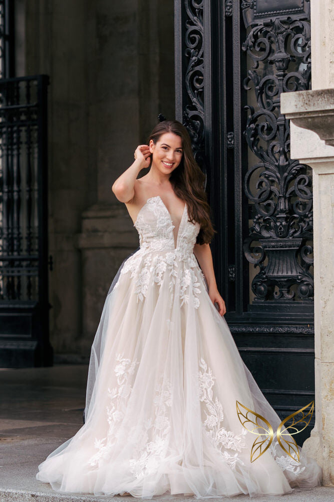 aline off the shoulder wedding dress