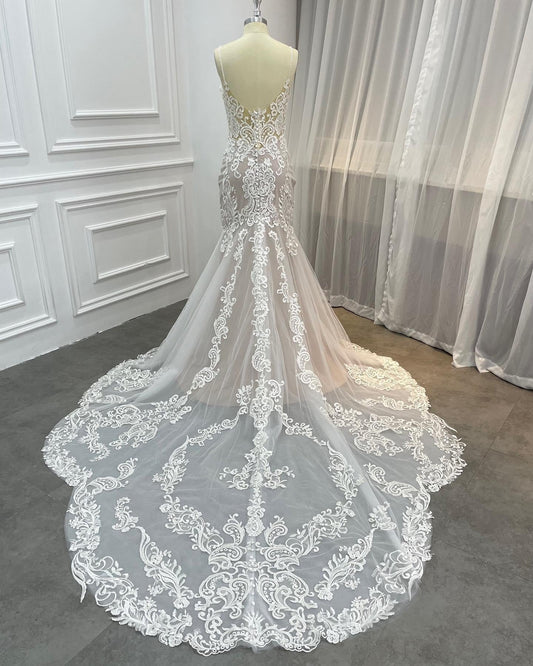 Long Train Wedding Dress