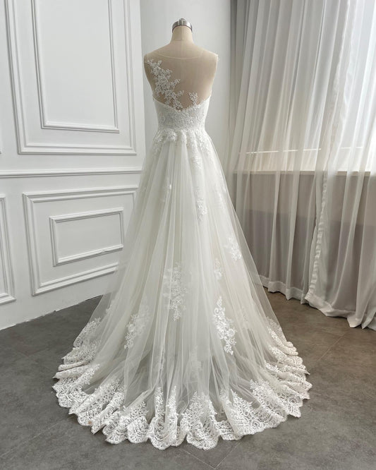 Tattoo Lace Back Wedding Dress