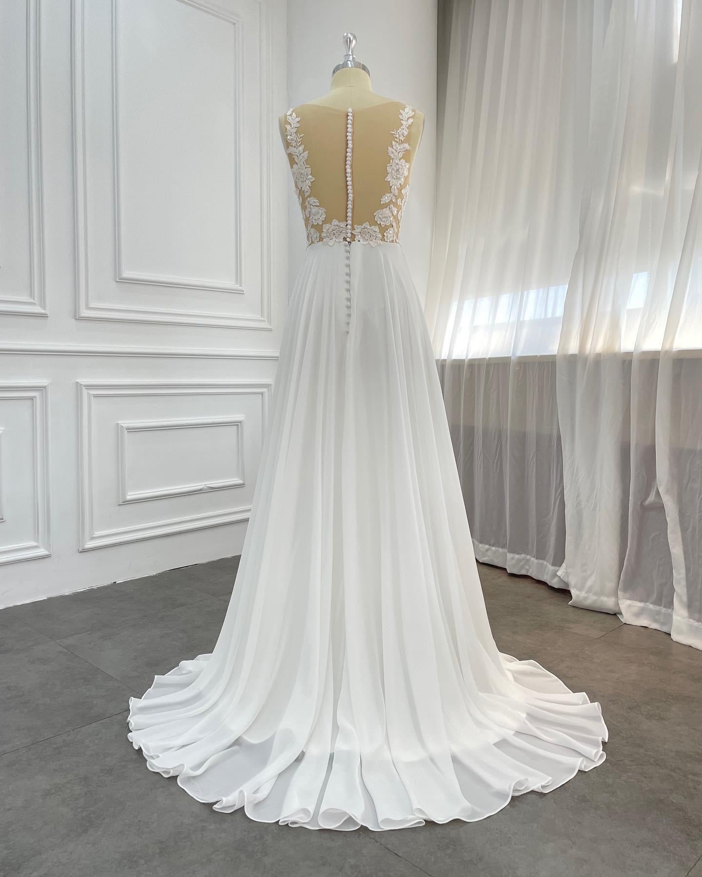 A line wedding dress