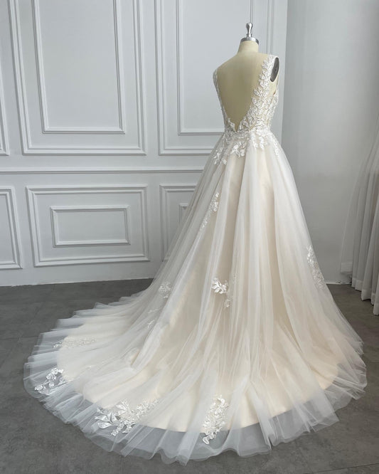 Long Train Wedding Dress